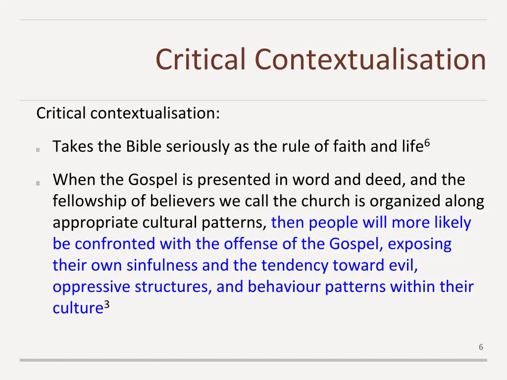 critical contextualisation