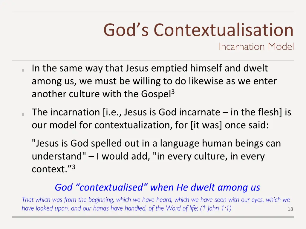 god s contextualisation