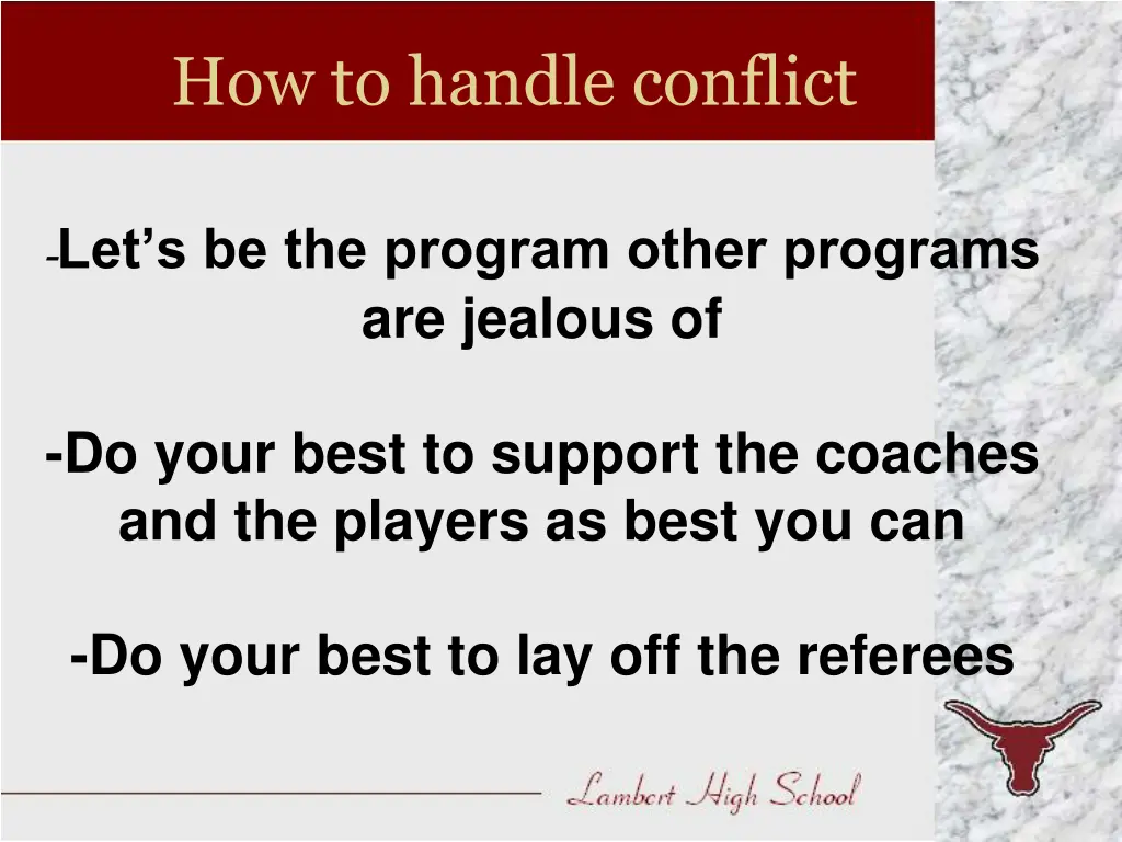 how to handle conflict 1