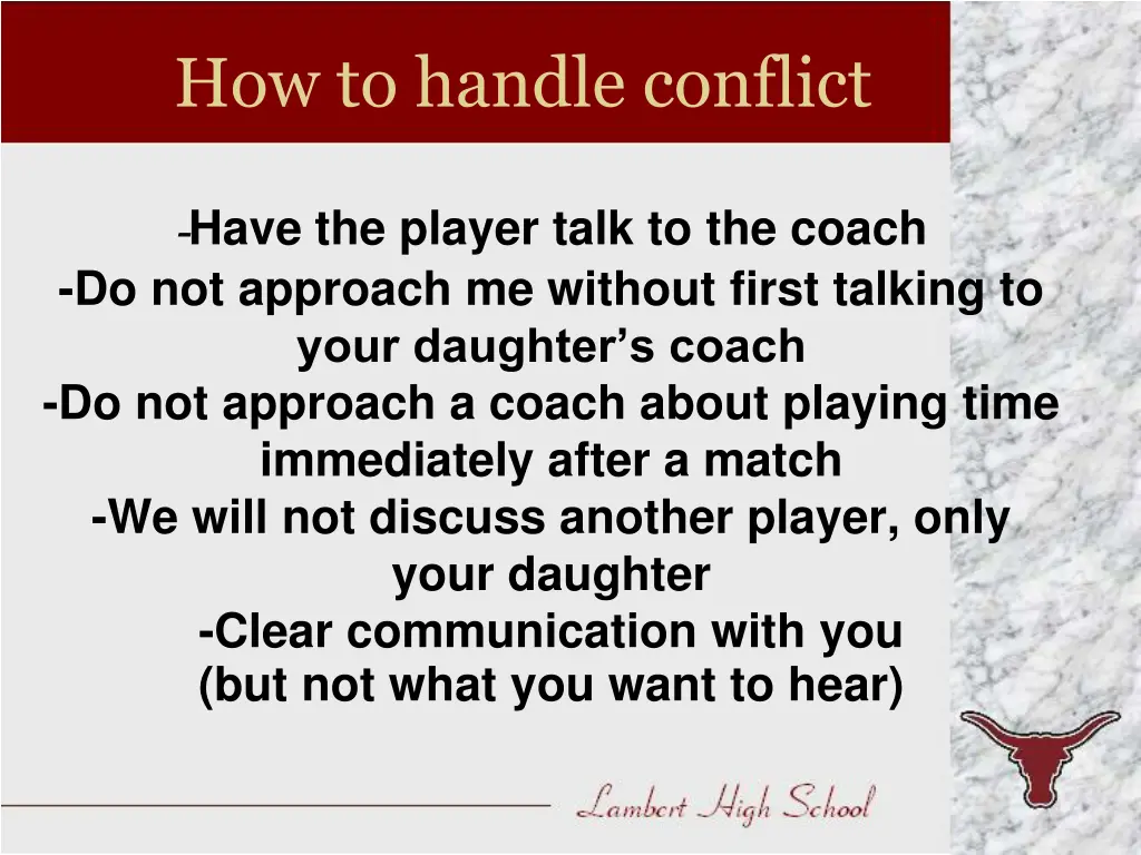 how to handle conflict