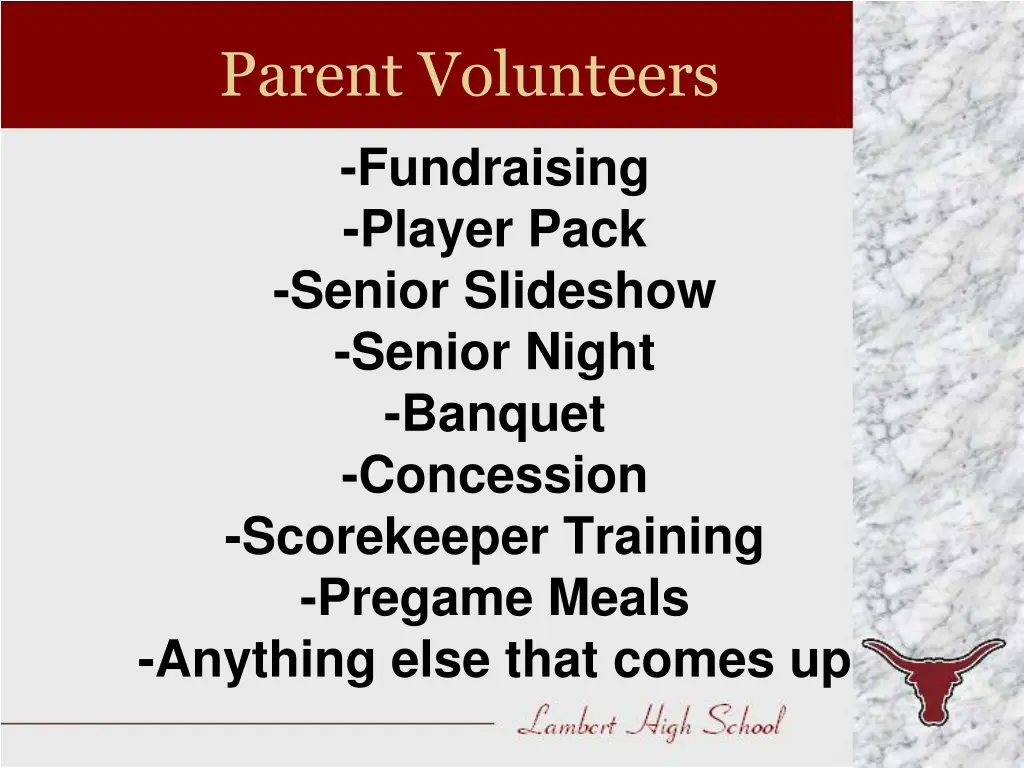 parent volunteers