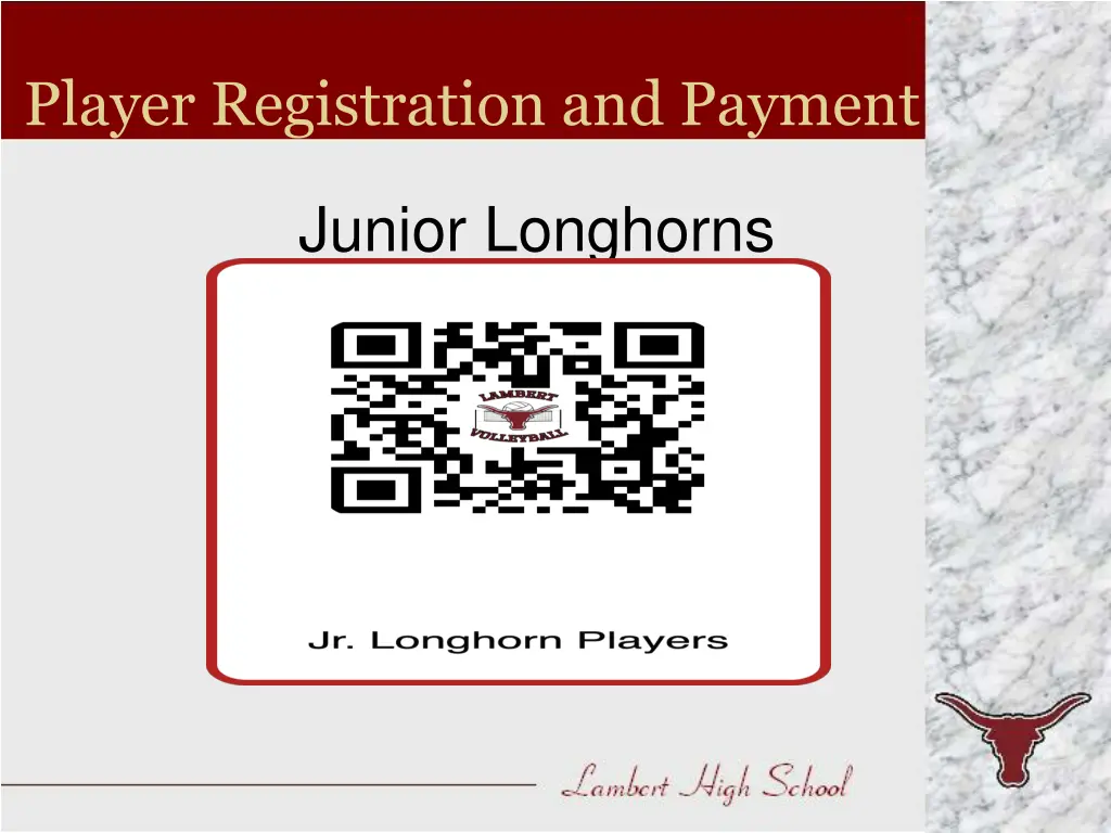 player registration and payment