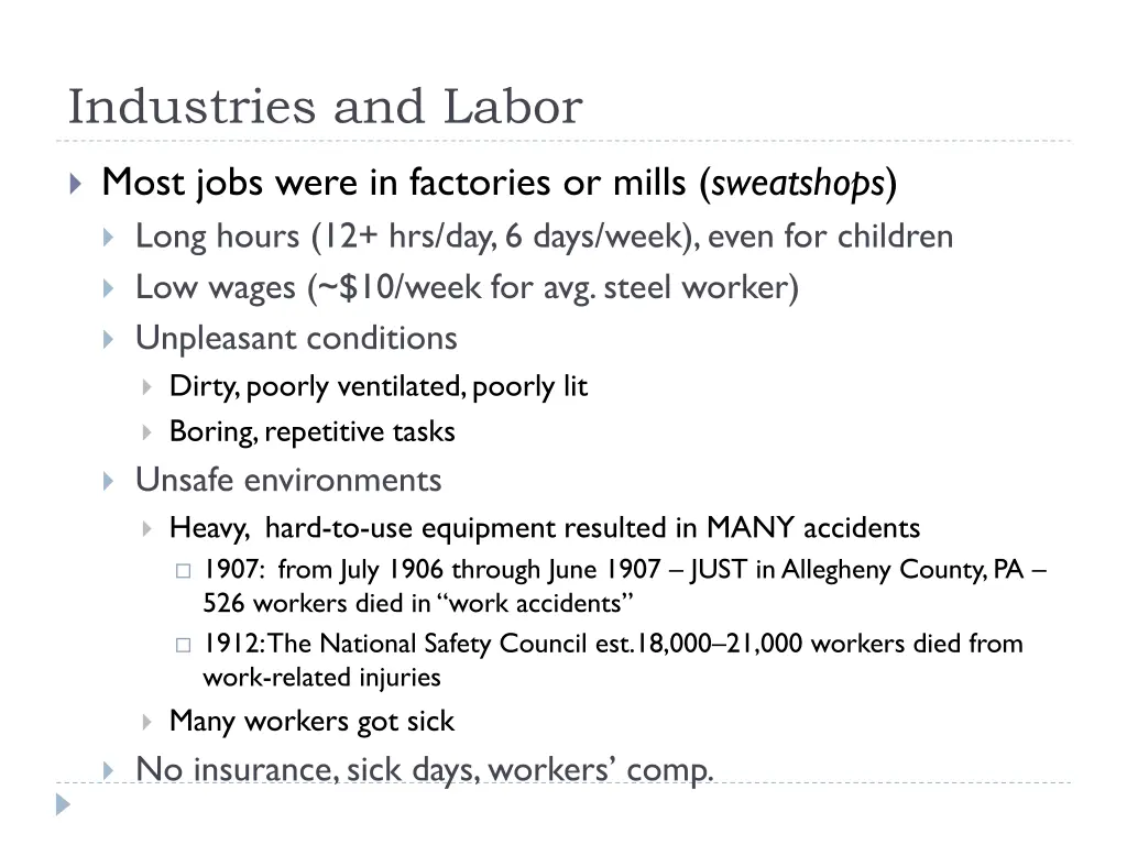 industries and labor 1