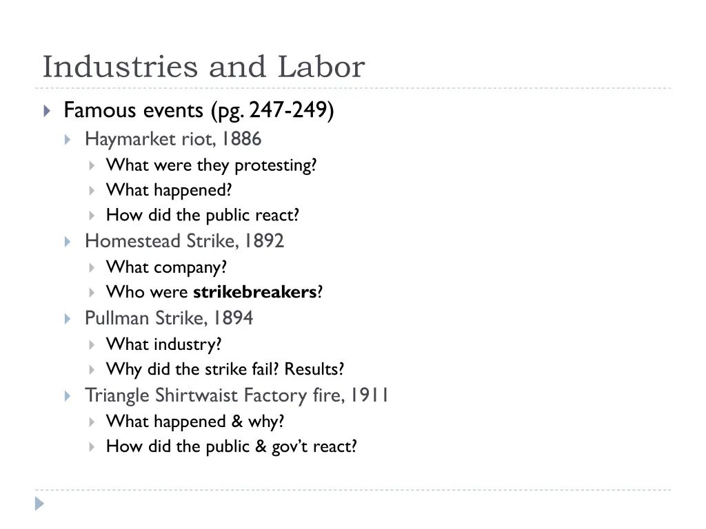 industries and labor 3