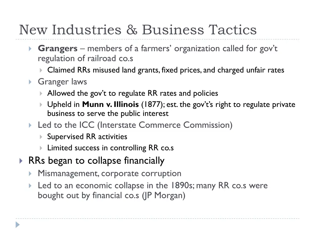 new industries business tactics 1