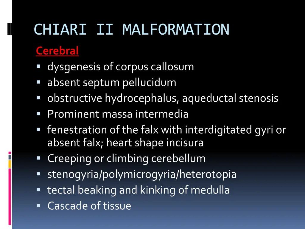 chiari ii malformation