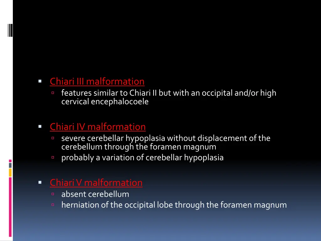 chiari iii malformation features similar