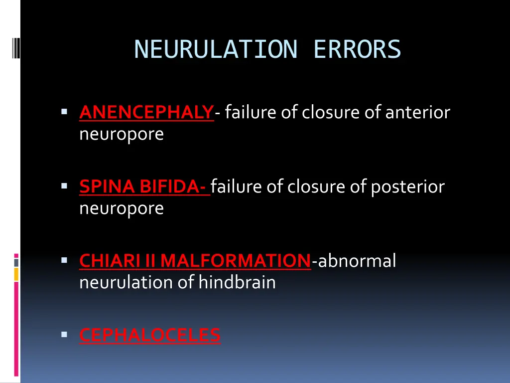 neurulation errors