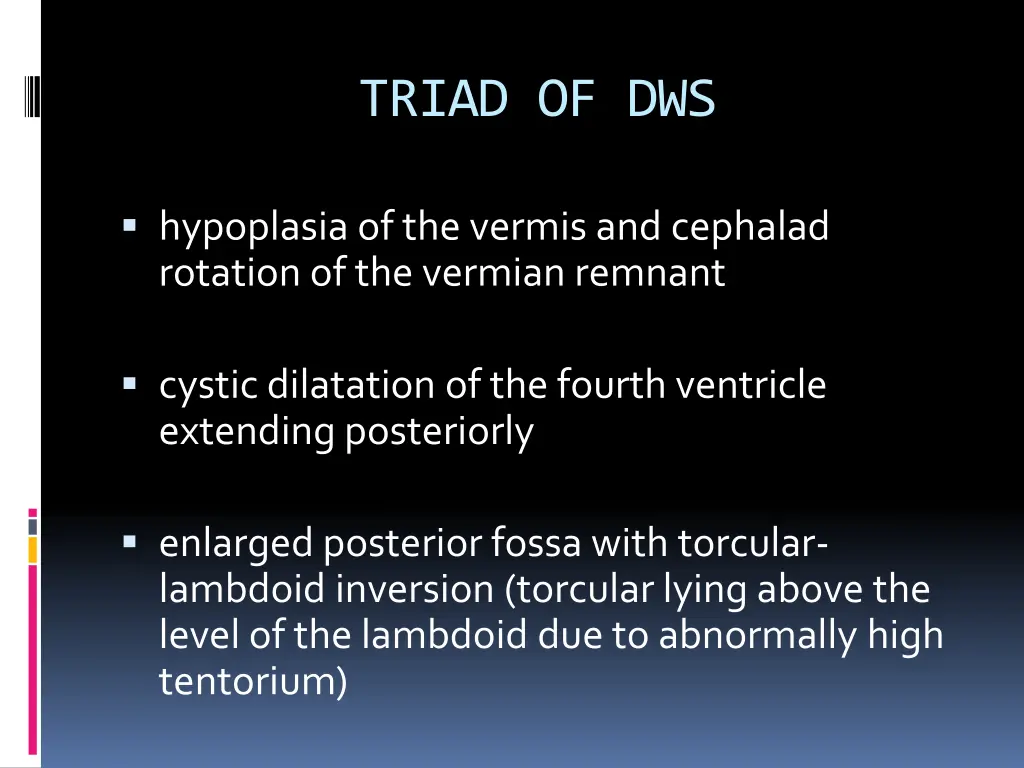 triad of dws