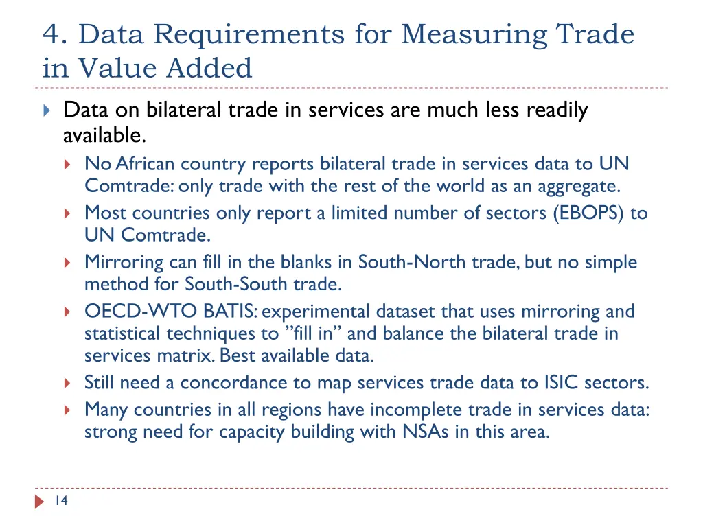 4 data requirements for measuring trade in value 3