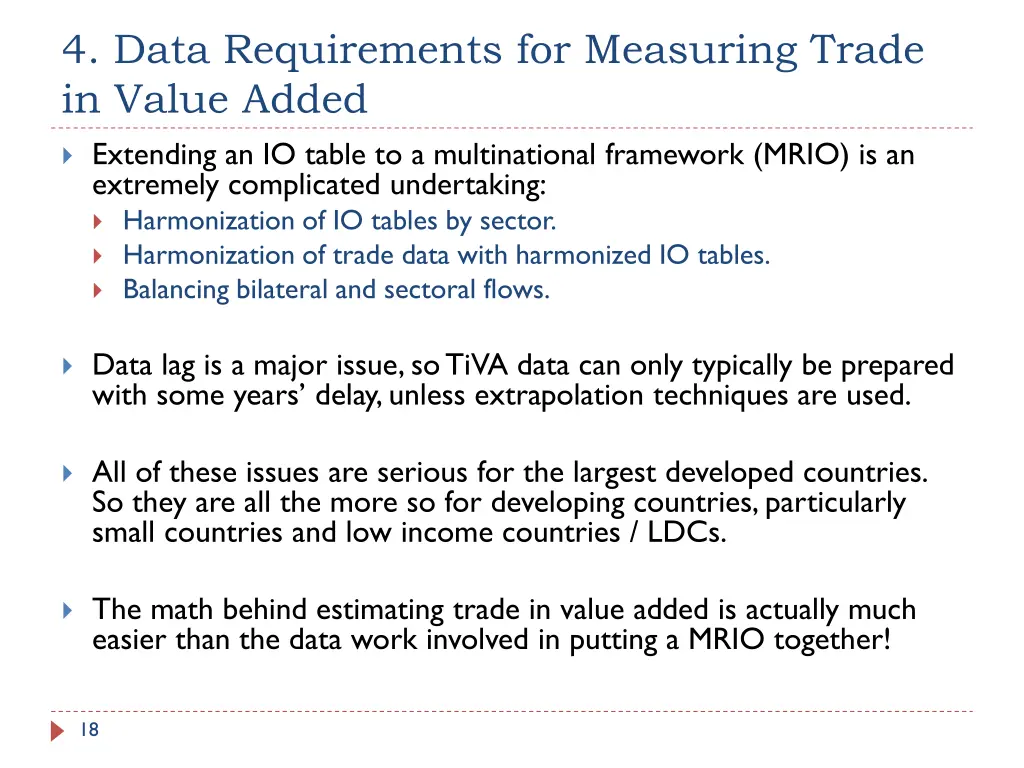 4 data requirements for measuring trade in value 7