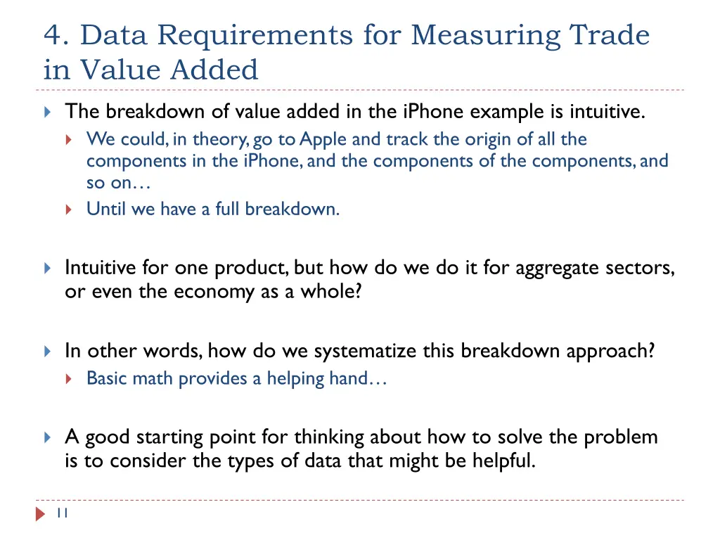 4 data requirements for measuring trade in value