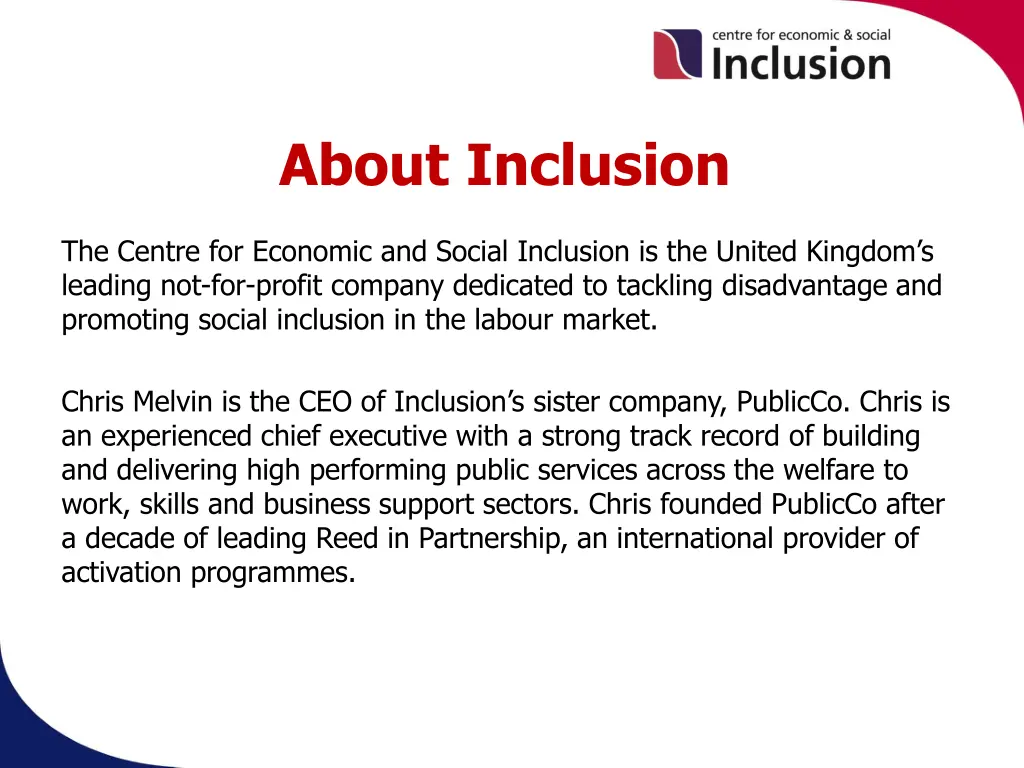 about inclusion