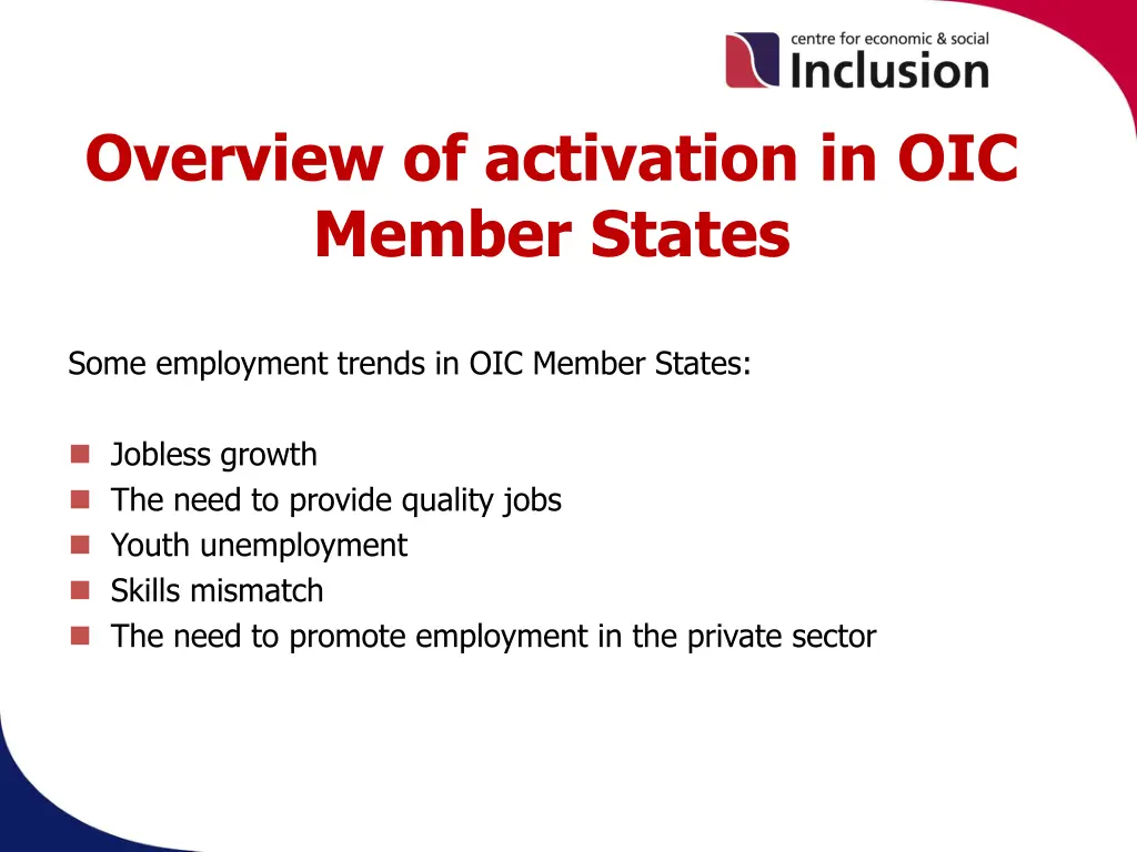 overview of activation in oic member states 1