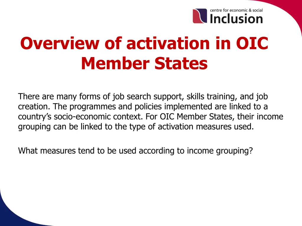 overview of activation in oic member states 2