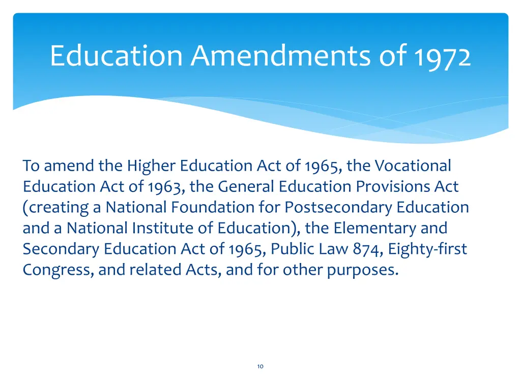 education amendments of 1972