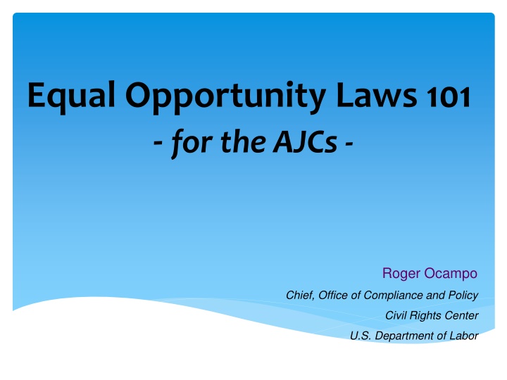 equal opportunity laws 101 for the ajcs