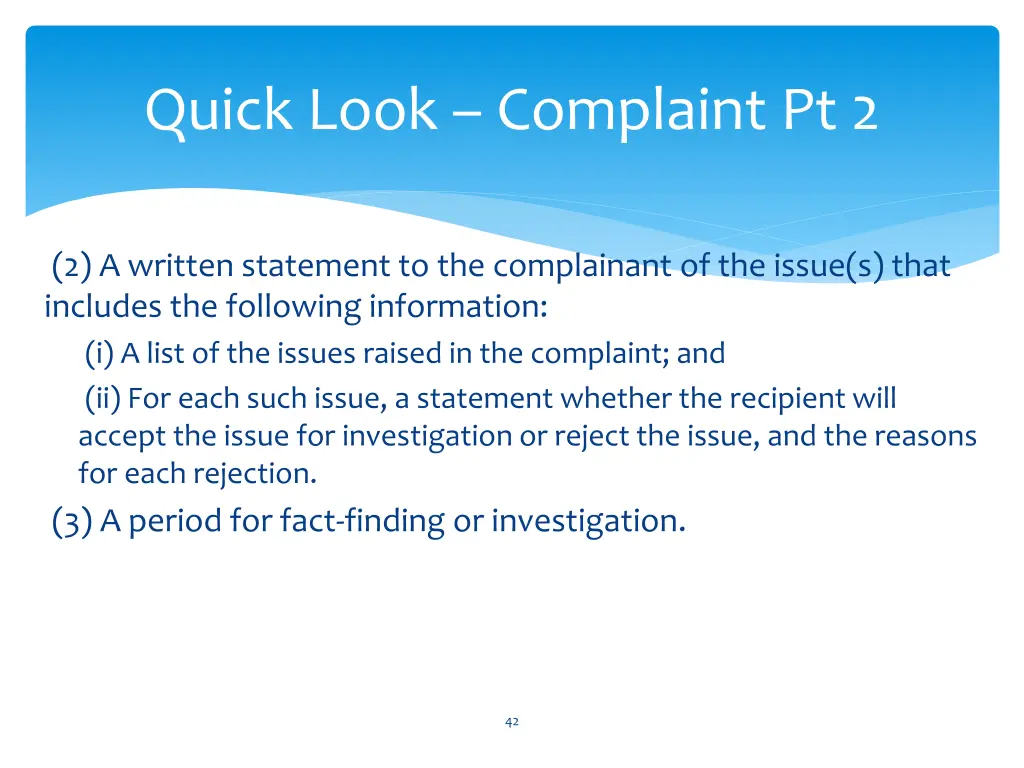 quick look complaint pt 2