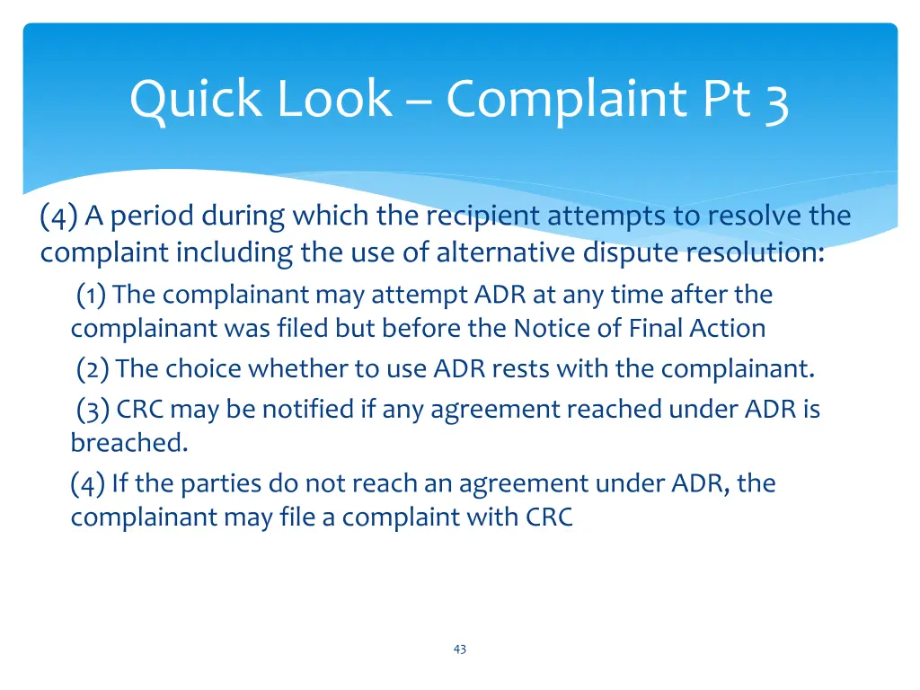 quick look complaint pt 3