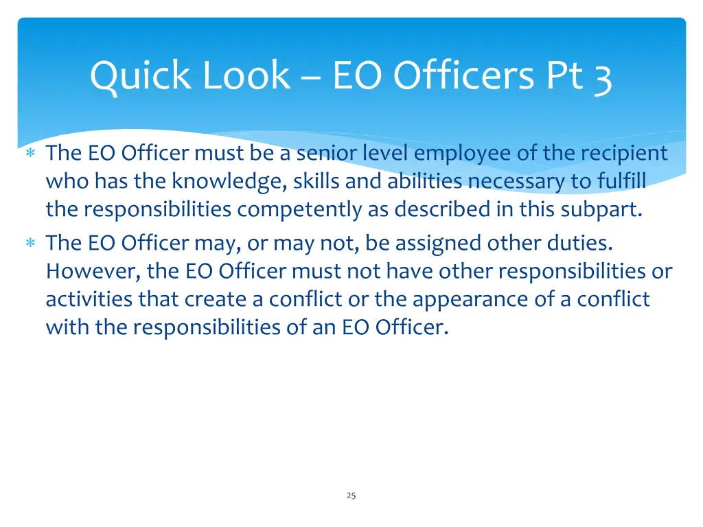 quick look eo officers pt 3