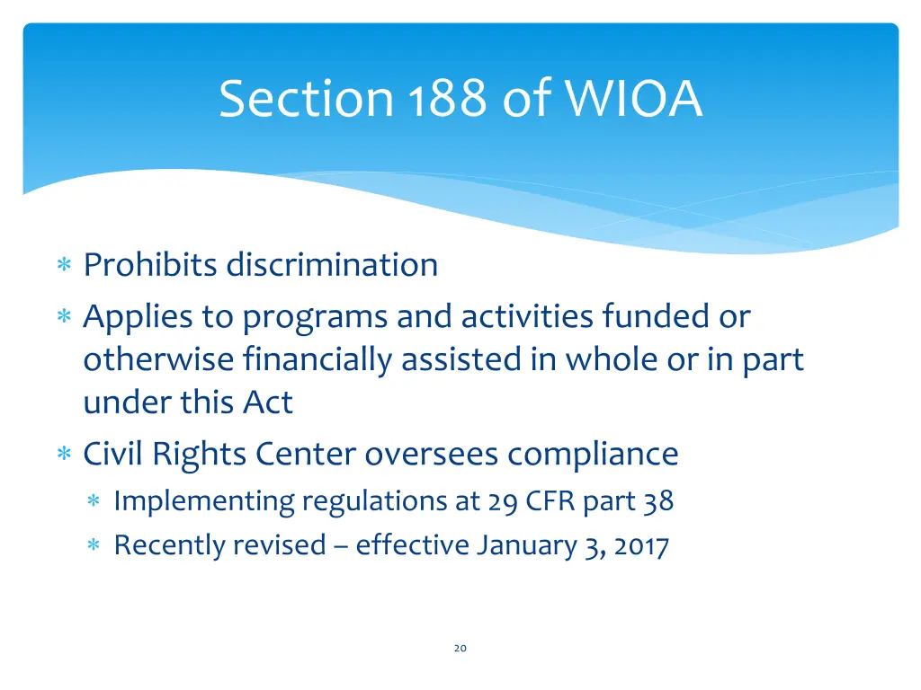 section 188 of wioa