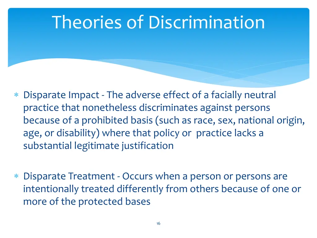 theories of discrimination