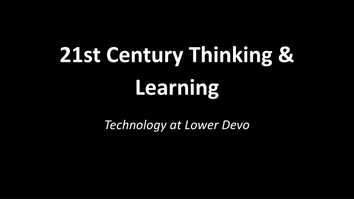 21st century thinking learning