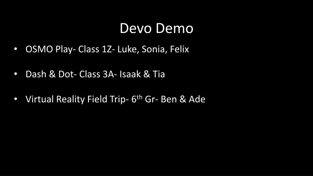 devo demo