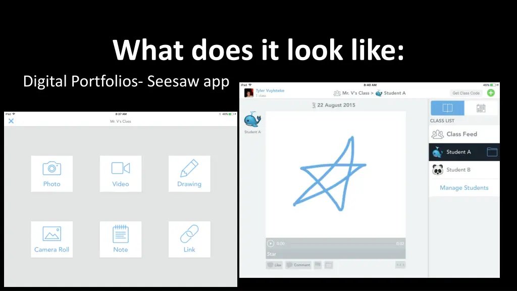 what does it look like digital portfolios seesaw