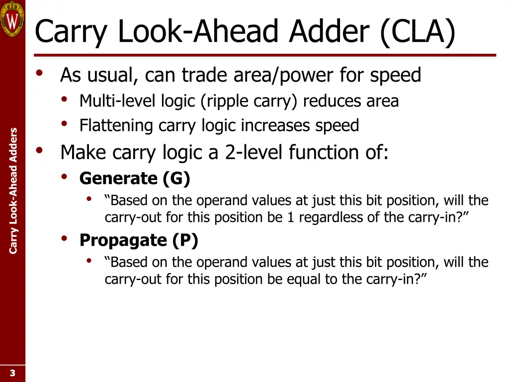 carry look ahead adder cla as usual can trade