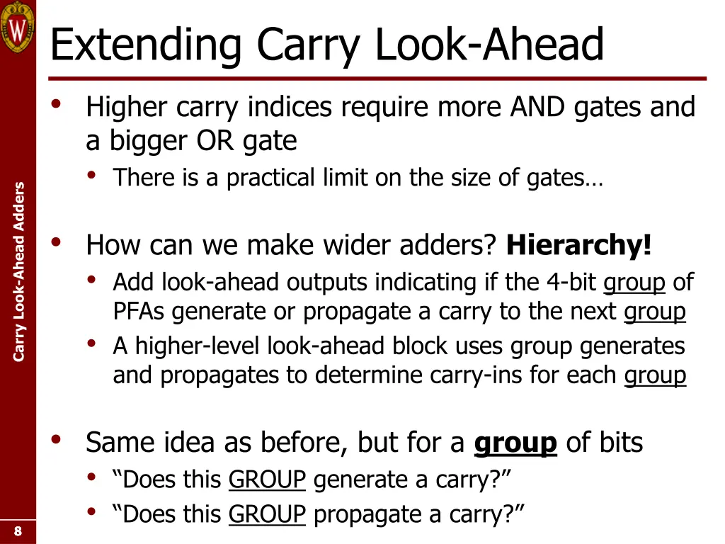 extending carry look ahead higher carry indices