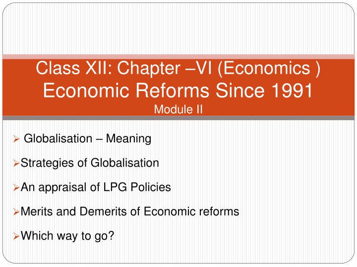 class xii chapter vi economics economic reforms