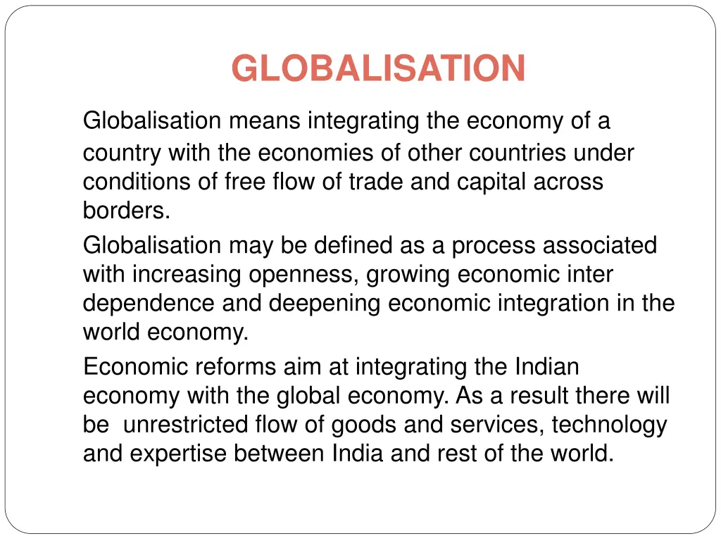 globalisation