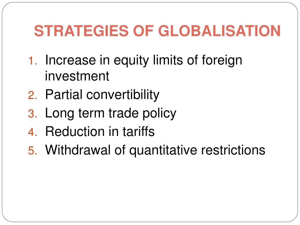 strategies of globalisation