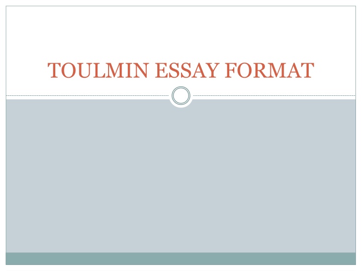 toulmin essay format