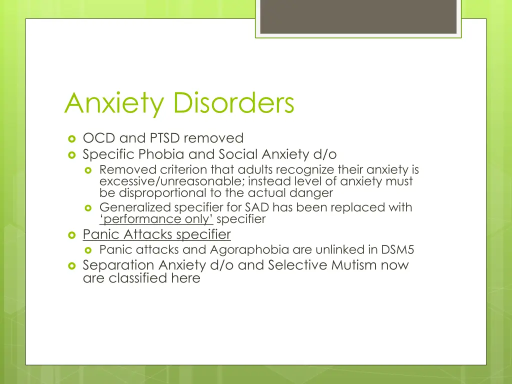 anxiety disorders