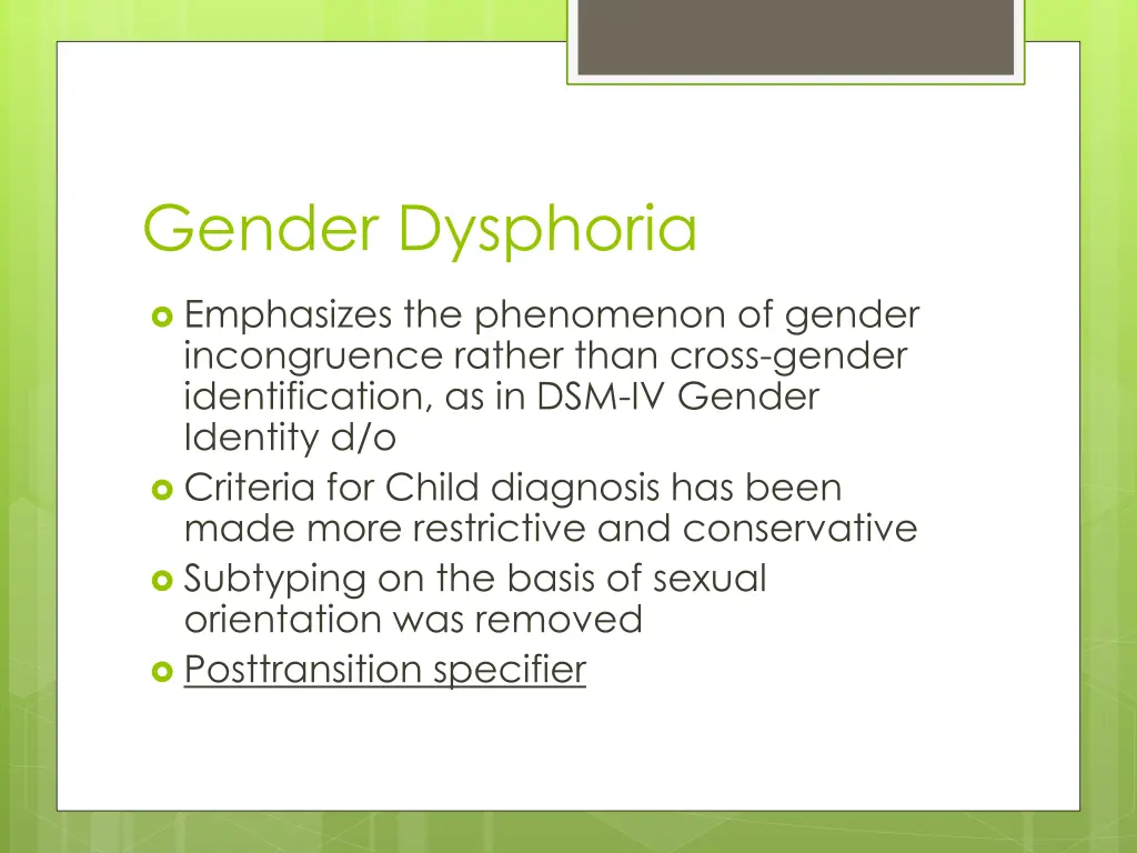 gender dysphoria