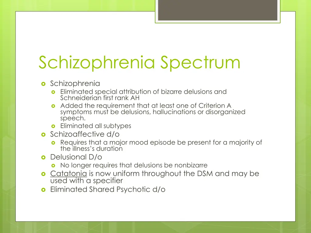 schizophrenia spectrum