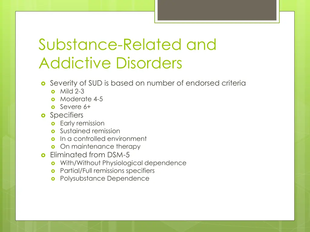 substance related and addictive disorders 1