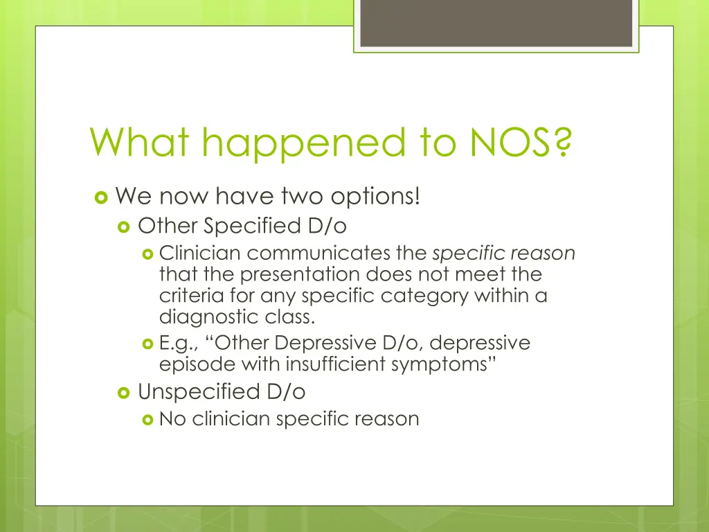 what happened to nos