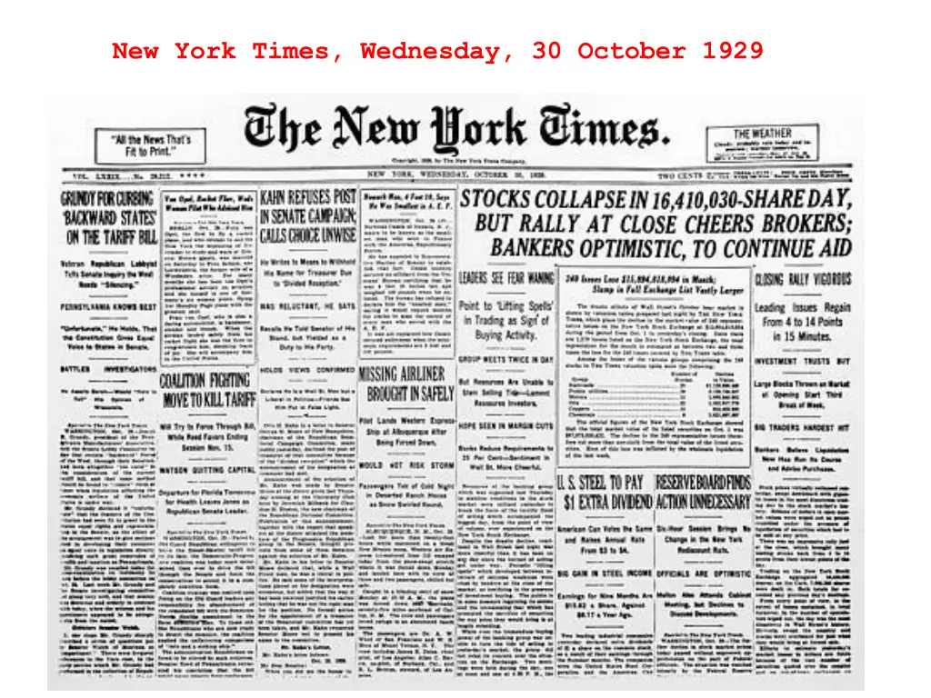 new york times wednesday 30 october 1929