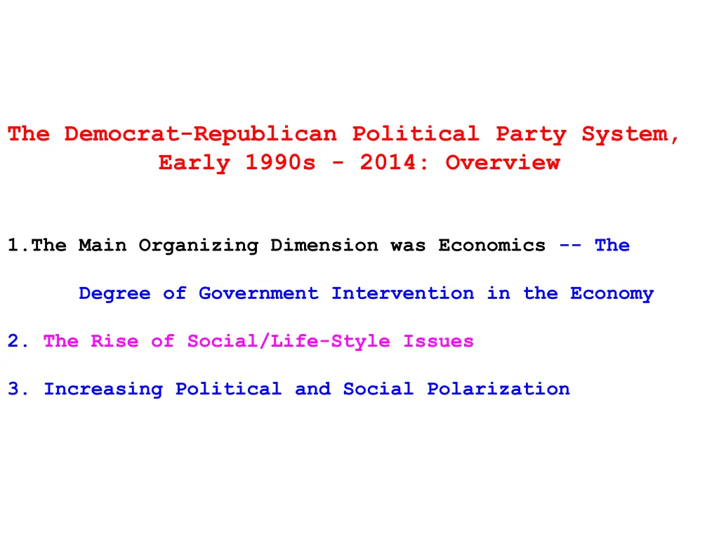 the democrat republican political party system 2