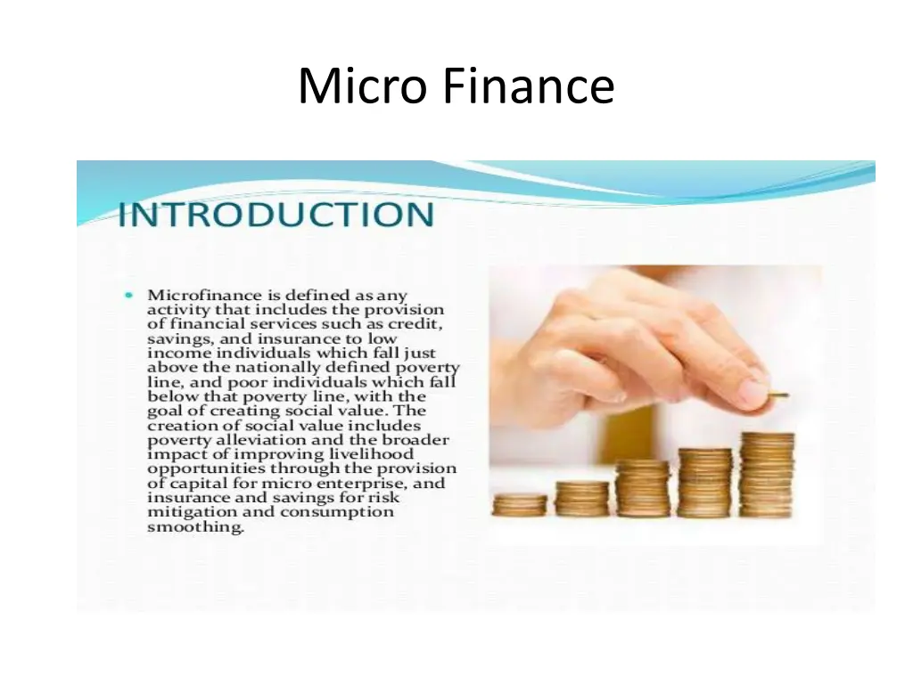 micro finance