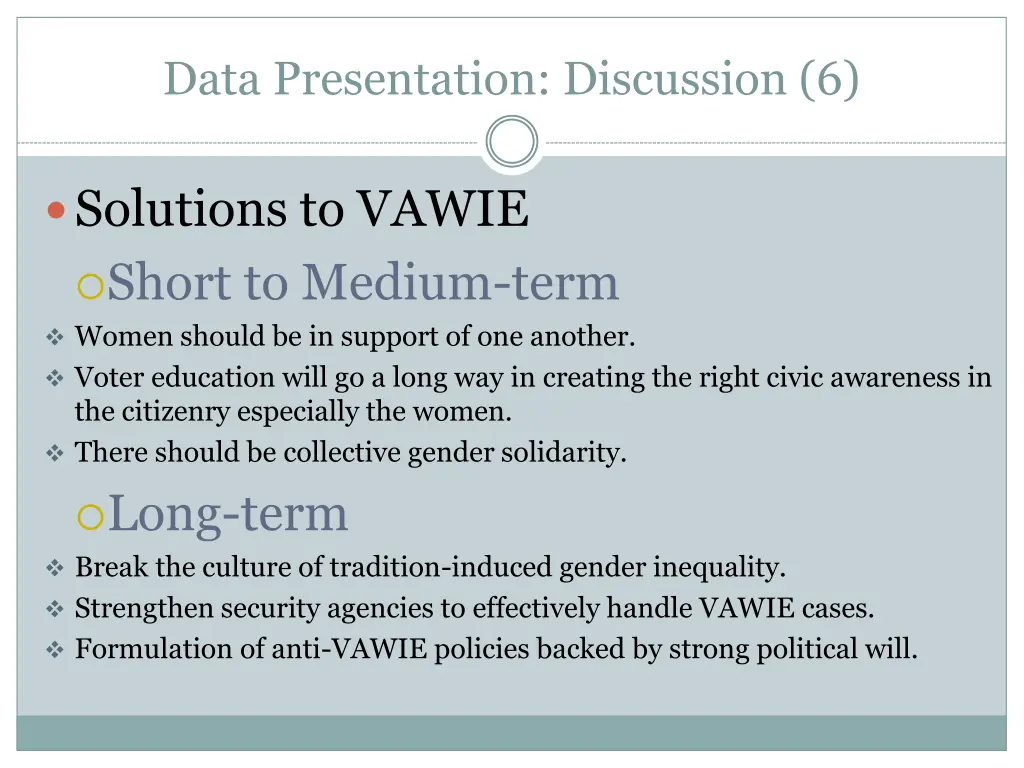 data presentation discussion 6