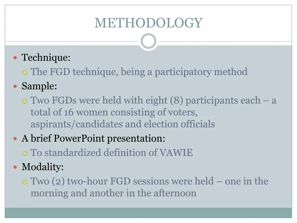 methodology