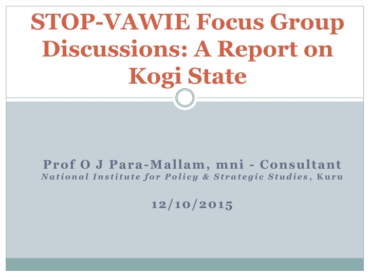 stop vawie focus group discussions a report