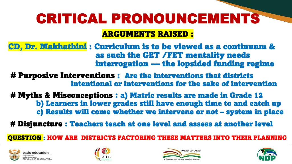 critical pronouncements critical pronouncements