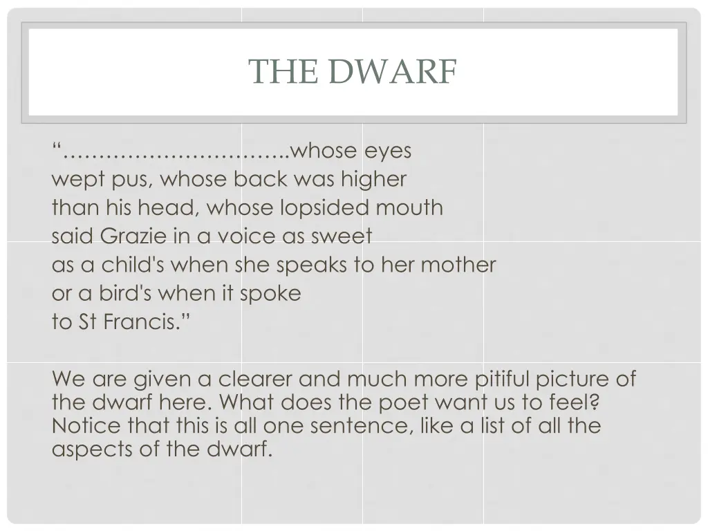 the dwarf