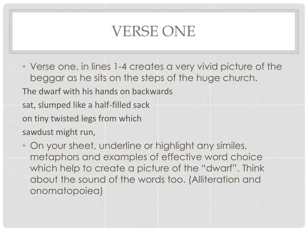 verse one