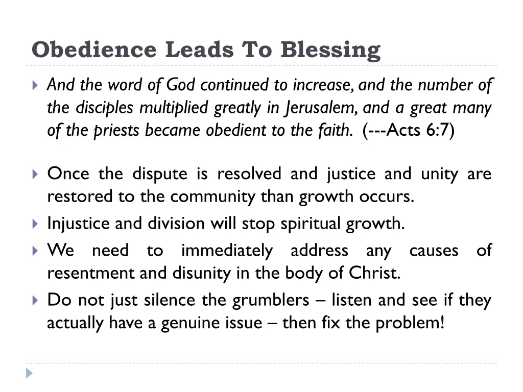 obedience leads to blessing